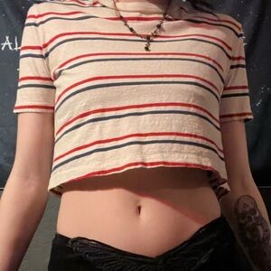 Rue21 Red and Blue Crop Top